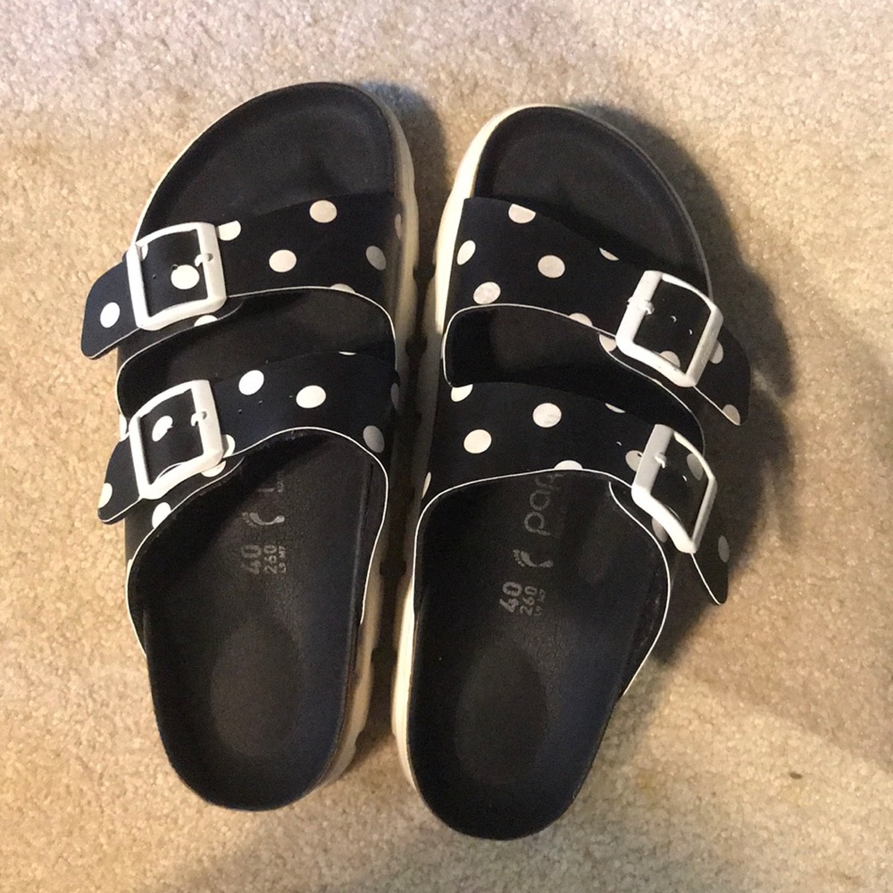 Birkenstock polka dot papillio sandals